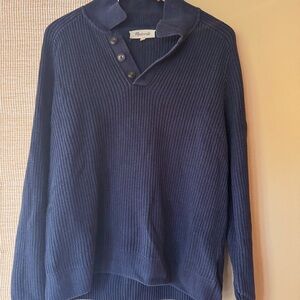 Madewell Men’s - Navy Blue Knit Sweater Polo
